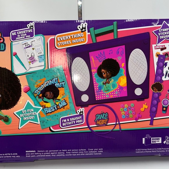 Karmas World Create Carry Creativity Set Boombox Activity Pad Markers Stickers - Picture 6 of 10